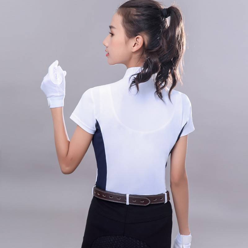 Children's Equestrian T -shirt Summer Equestrian Competition Children's Riding T -shirt Short -sleeved Shirt POLO shirt
