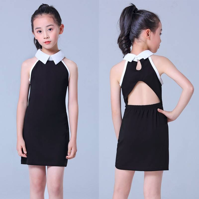Children's body etiquette model catwalk training clothing girl Oriental dance performance runway catwalk show model training