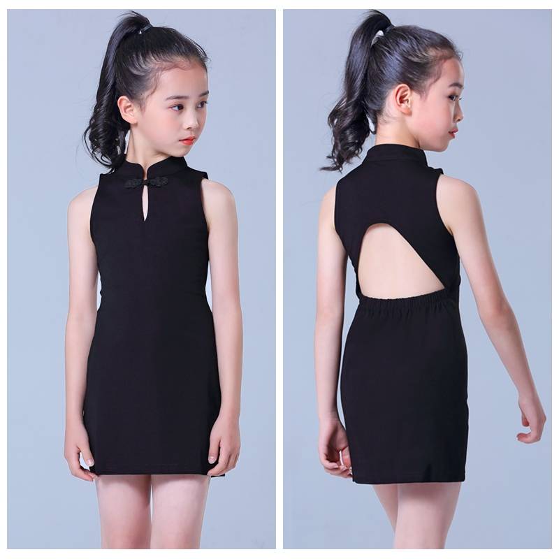 Children's body etiquette model catwalk training clothing girl Oriental dance performance runway catwalk show model training