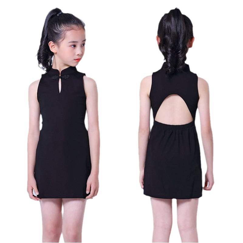 Children's body etiquette model catwalk training clothing girl Oriental dance performance runway catwalk show model training