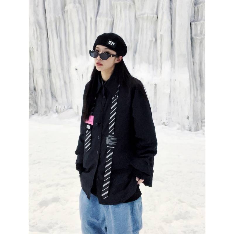 Raku recommends huashen new G3T anti -splash water -proof ski shirt men's same long version of single and double board