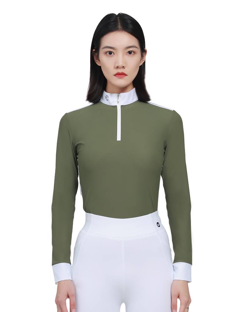 Mashangma's adult female equestrian T -shirt in autumn ride a long -sleeved T -shirt training competition for Knight clothing