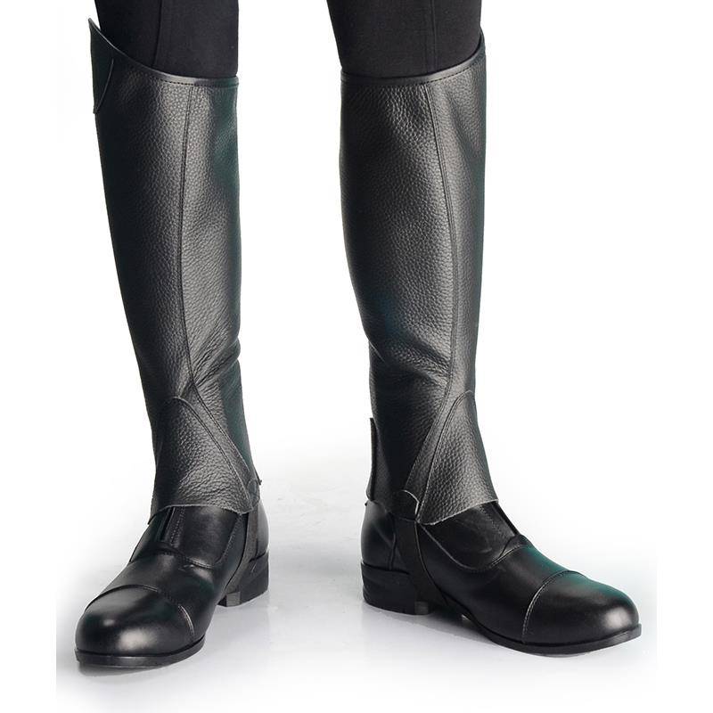 True leather horse riding training competition Chabus men and women, children's equipment adult equipment knight -loaded equestrian legs