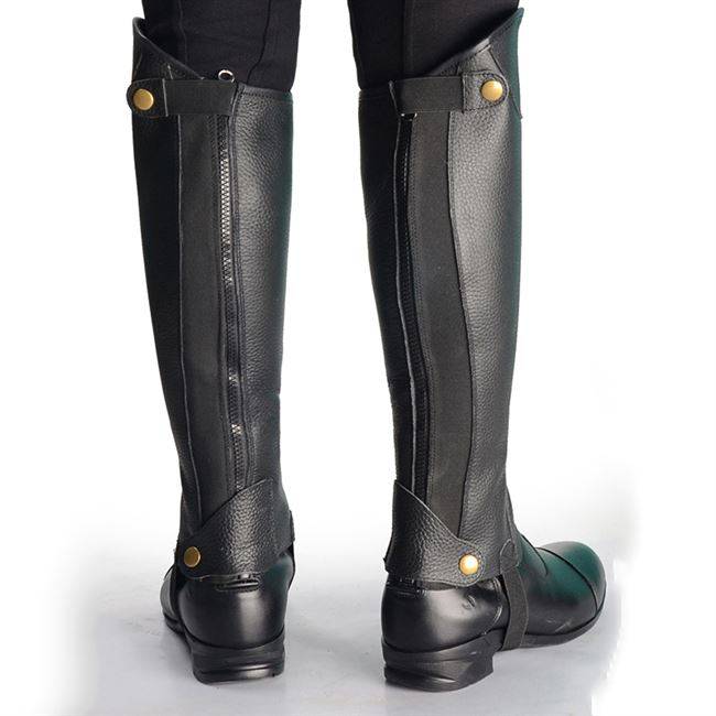 True leather horse riding training competition Chabus men and women, children's equipment adult equipment knight -loaded equestrian legs