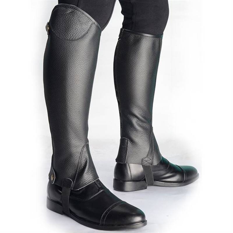 True leather horse riding training competition Chabus men and women, children's equipment adult equipment knight -loaded equestrian legs