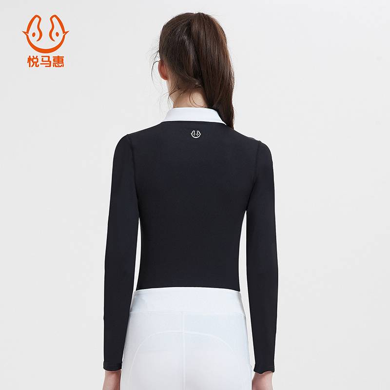 Yuema Hui Equestrian T -shirt Adult Spring and Summer Long Sleeve Riding Four Season Equestrian Equestnically Warkens Training Clothing
