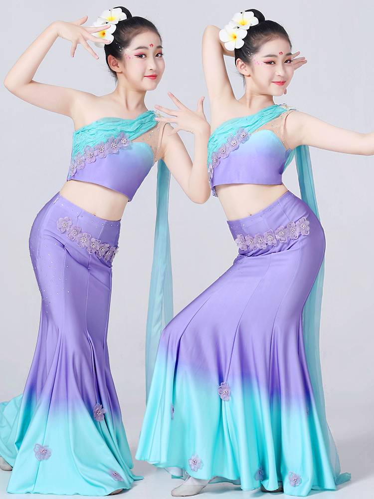 Dai clothing children's dance performances dance dance dance Dai dance scene meter, fishtail skirt, girl girl skirt