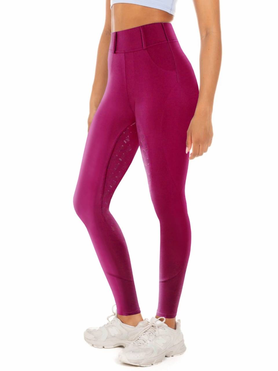 Professional riding pants female knight equestrian tight pants anti -slip silicone waistband model spring and summer thin trousers blue