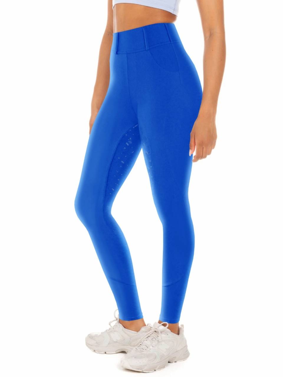 Professional riding pants female knight equestrian tight pants anti -slip silicone waistband model spring and summer thin trousers blue
