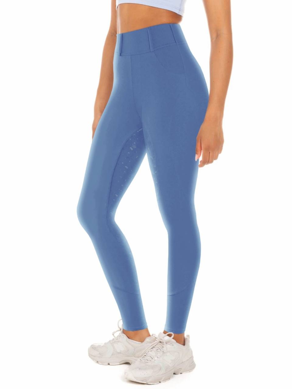 Professional riding pants female knight equestrian tight pants anti -slip silicone waistband model spring and summer thin trousers blue