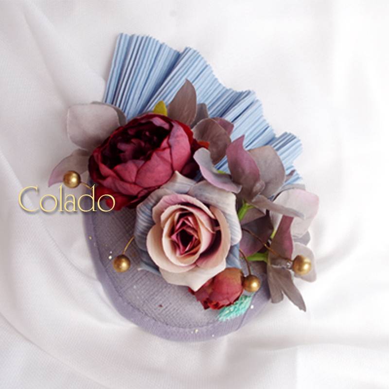 Colado Duck Nuo Children's Wedding Hat Little Girl Little Girl Walking Show Performance Exaggerated High -end Piano Feather Hair