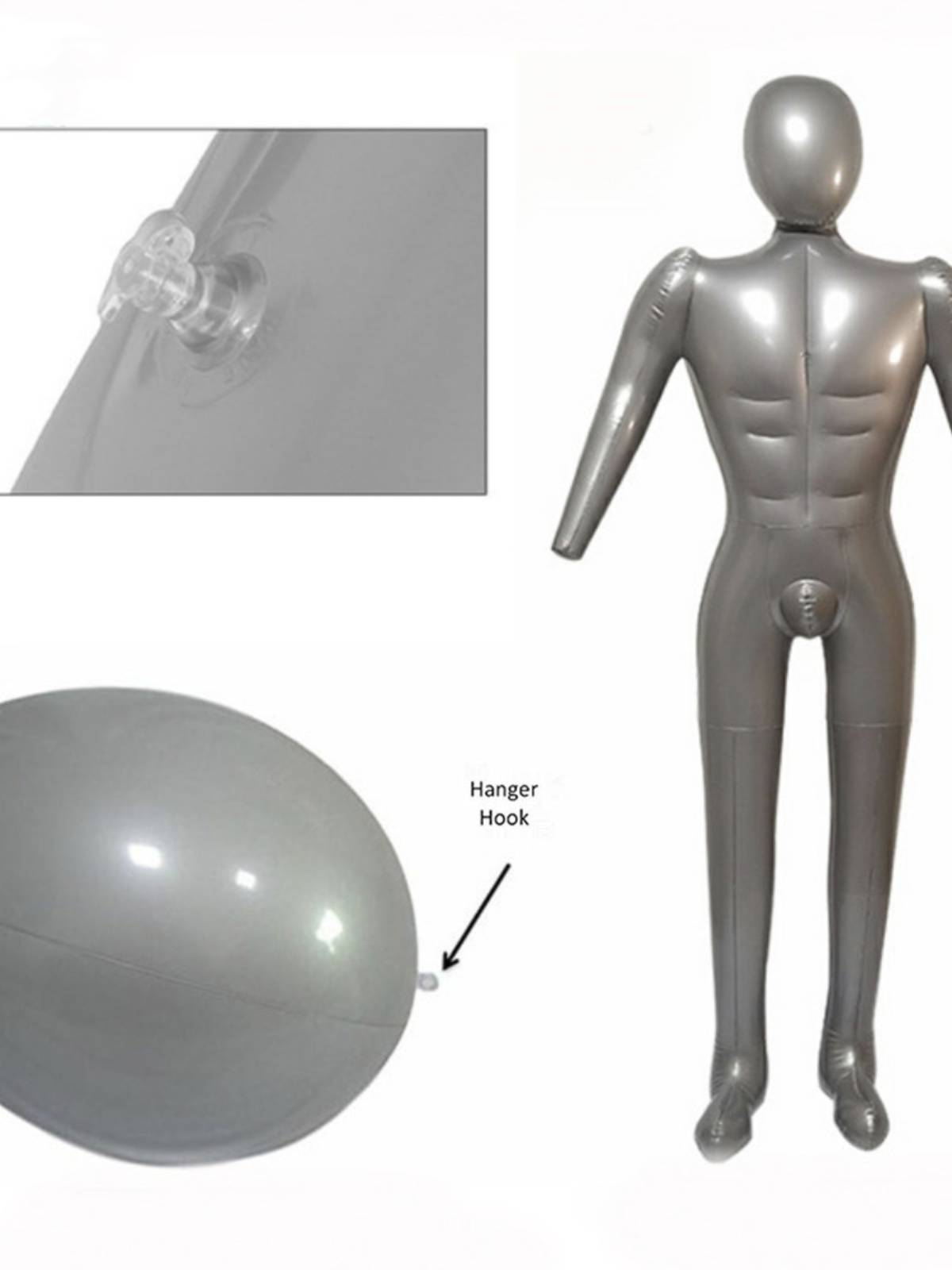 Inflatable fake doll men and women's whole body body model clothing display frame simulation model exercise medical massage props