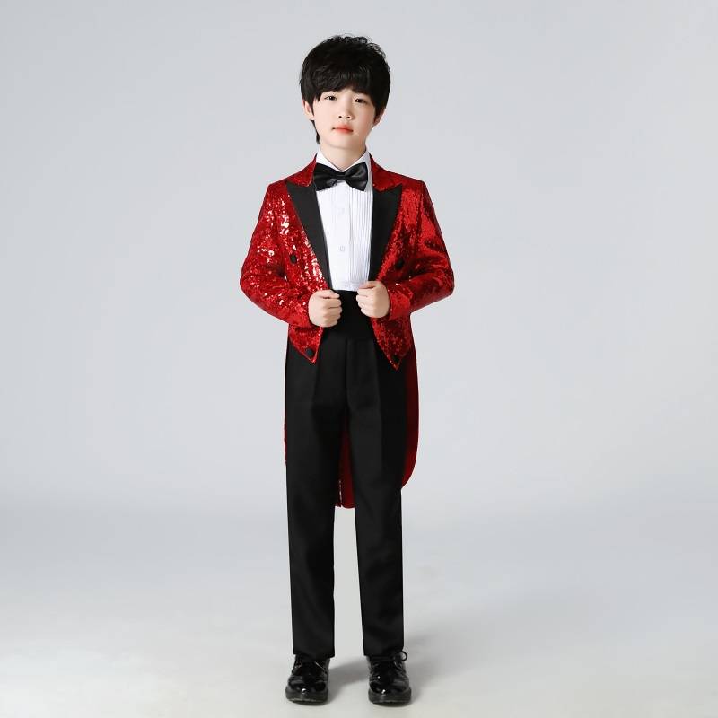 Children's Yanwei Performance Fun Children's Dress Model Model Piano Show Competition Moderator Hua Tong Big Big Big Big Ts.
