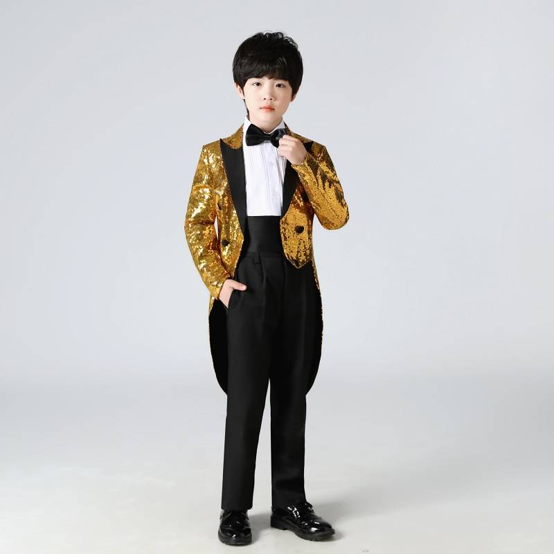 Children's Yanwei Performance Fun Children's Dress Model Model Piano Show Competition Moderator Hua Tong Big Big Big Big Ts.