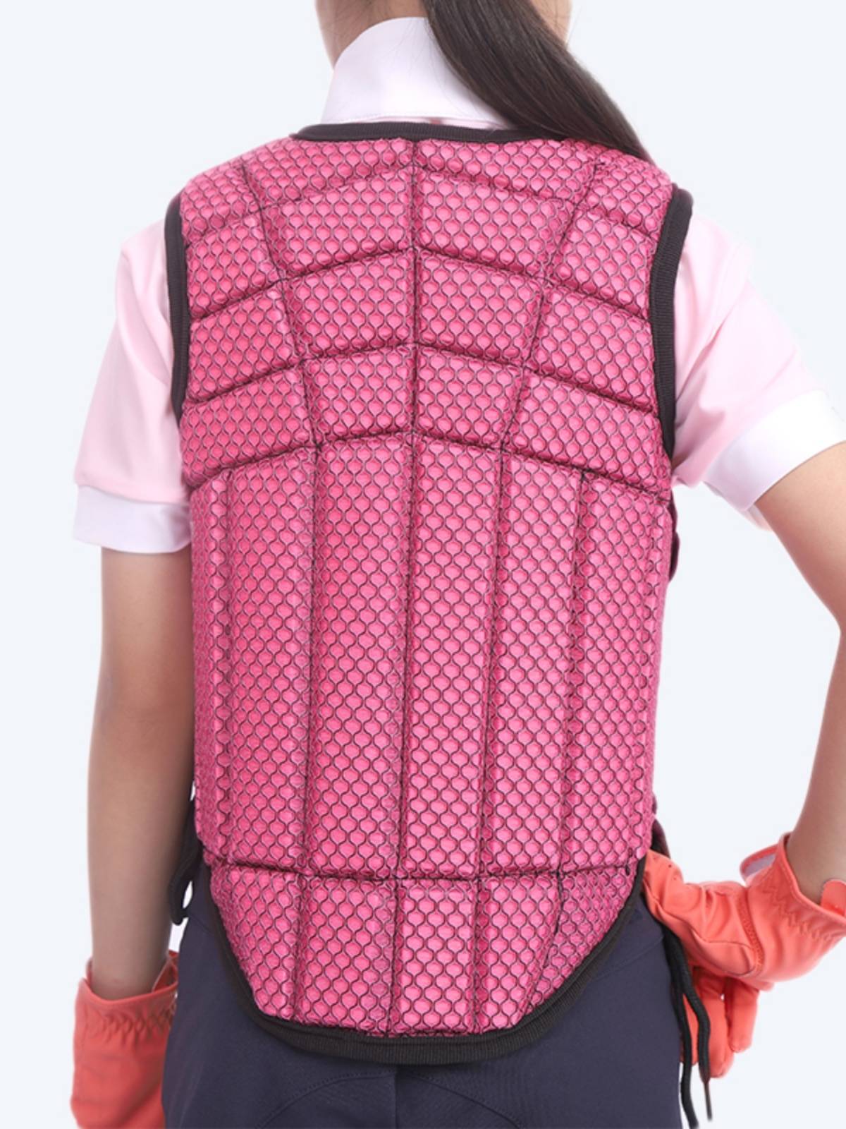 Children's equestrian armor imported honeycomb fabric children's horse -riding equestrian protective vest breathable light and multi -color