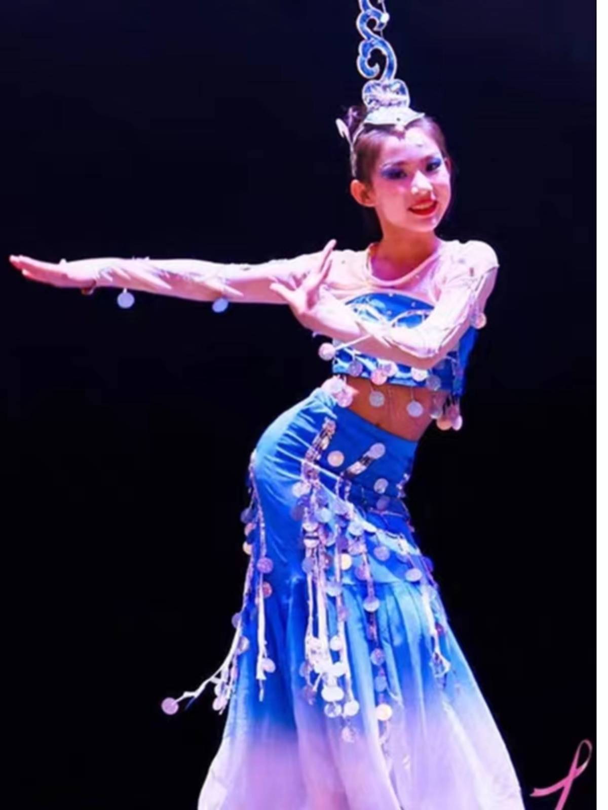 Dai Shui Ling Dance Performance Server Children's Clothing Peacock Dance Children's Performance Service Sequenant Fish Tail Skirts Leaping