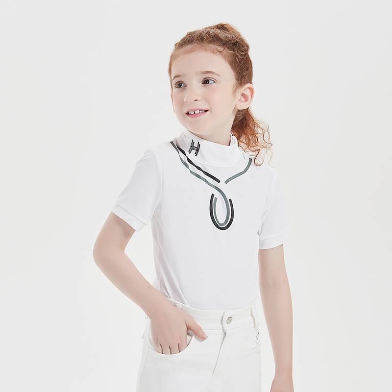 Hello Horse Spring and Autumn Riding Clothing Equestrian T -shirt Equestrian Women's top Equestrian Equipment Children