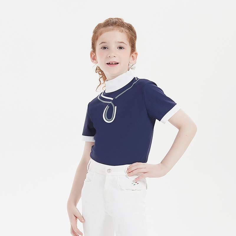 Hello Horse Spring and Autumn Riding Clothing Equestrian T -shirt Equestrian Women's top Equestrian Equipment Children