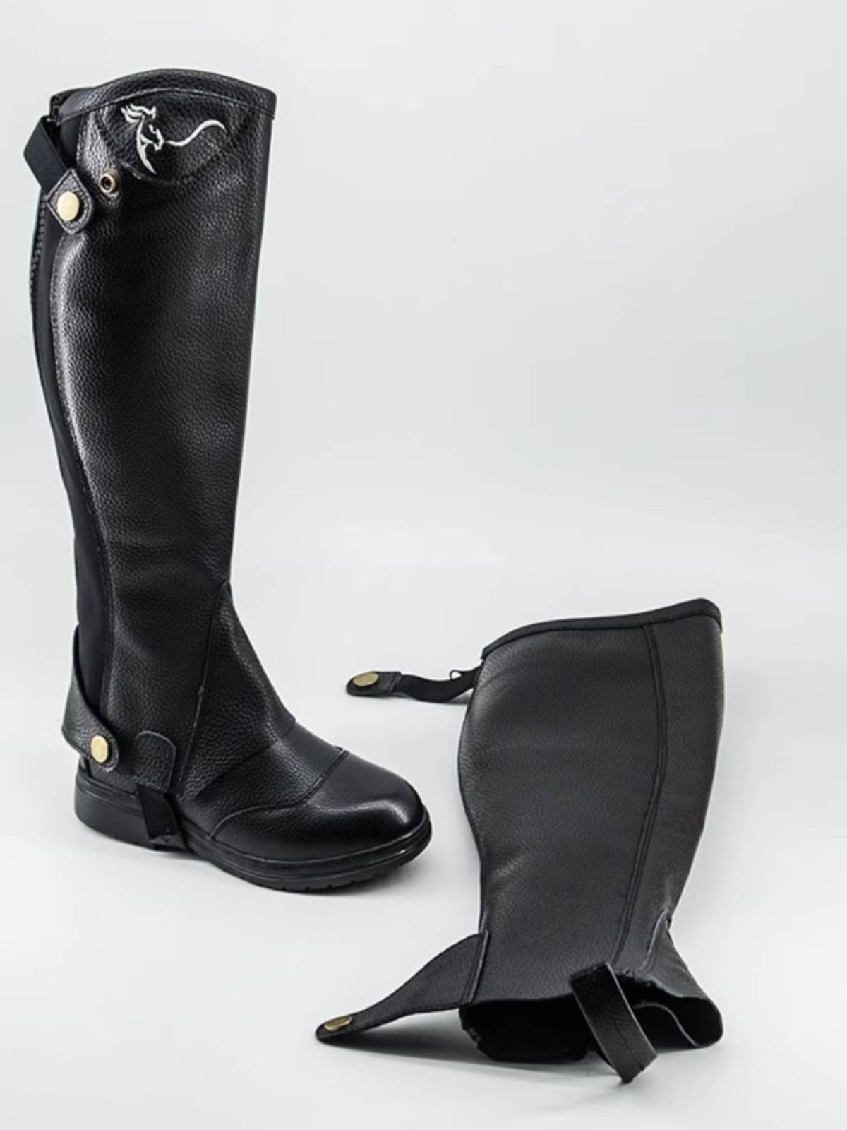 Horseback leg-riding with head-skin-skin-slid-resilver-resistant leg-protective professional knights