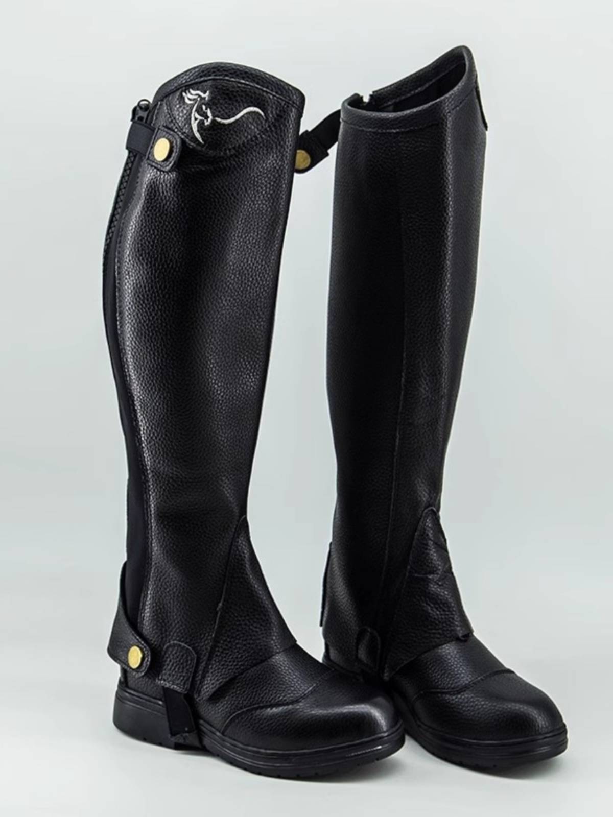 Horseback leg-riding with head-skin-skin-slid-resilver-resistant leg-protective professional knights