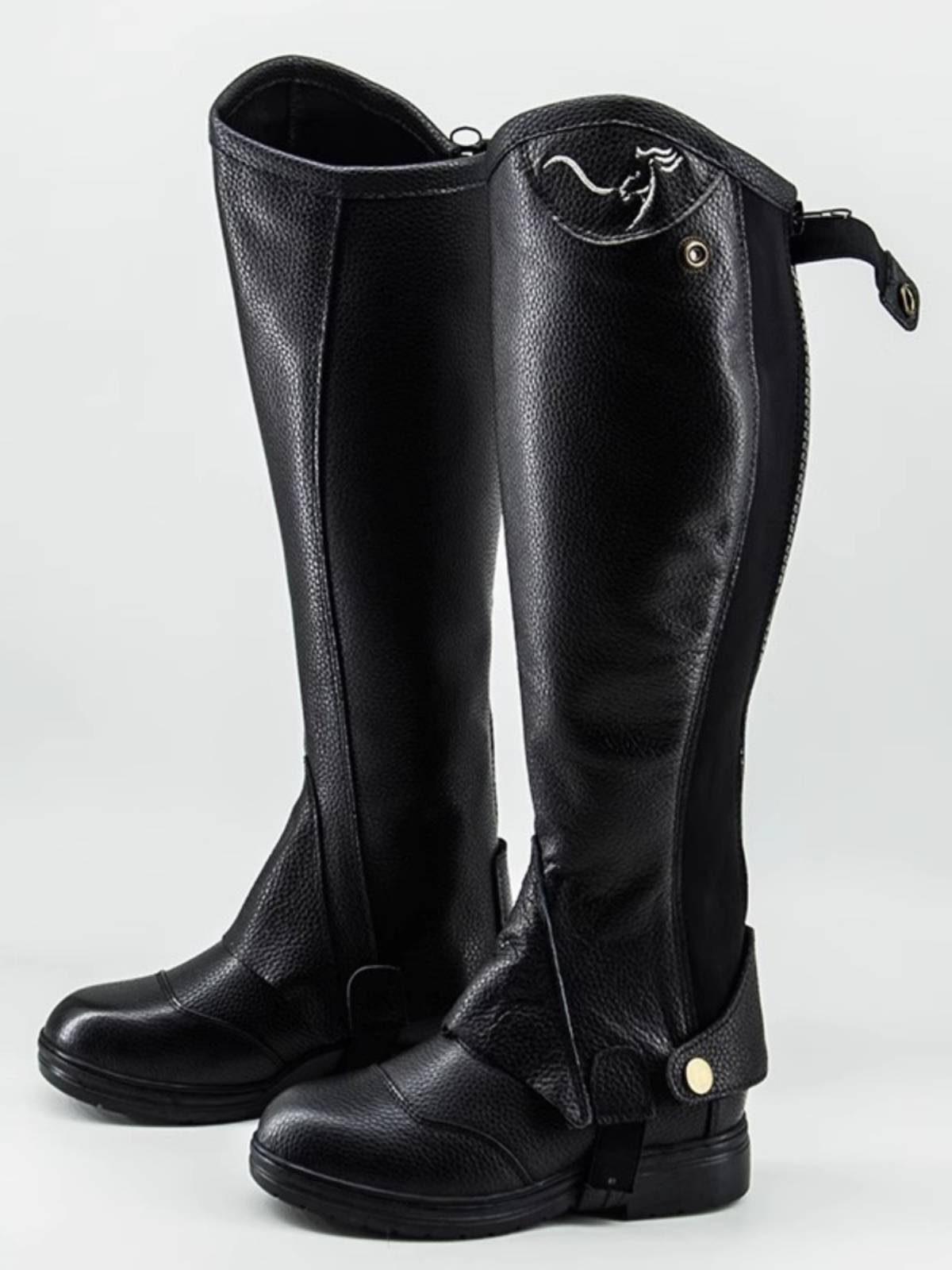 Horseback leg-riding with head-skin-skin-slid-resilver-resistant leg-protective professional knights