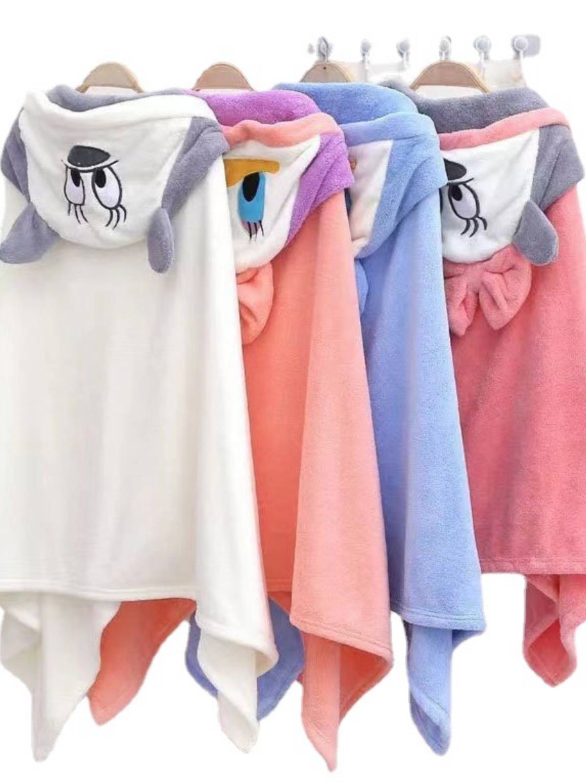 Children's bath towel cape with hat girl Baby baby bath baby bath baby bath better than pure cotton water absorption can wear big children children
