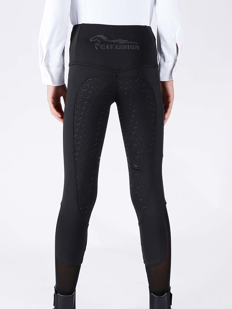 Cavassion Equestrian full silicon glue horse pants Knights in summer and winter plus velvet children's riding equipment 8103112