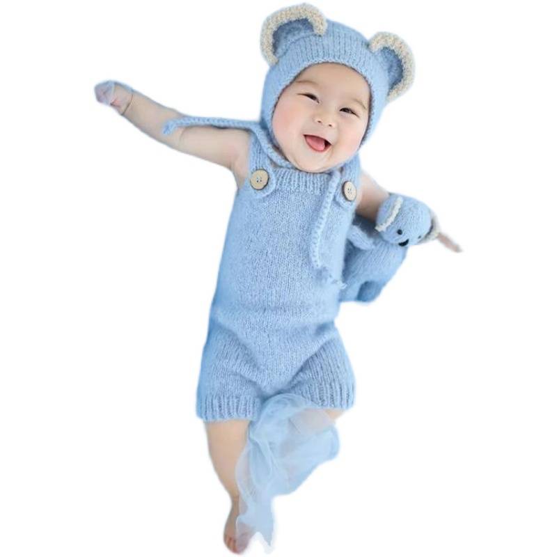 Photo studio freshman full moon photo clothes Koala shape hat 100 days photography clothing tree bag karma puppet set