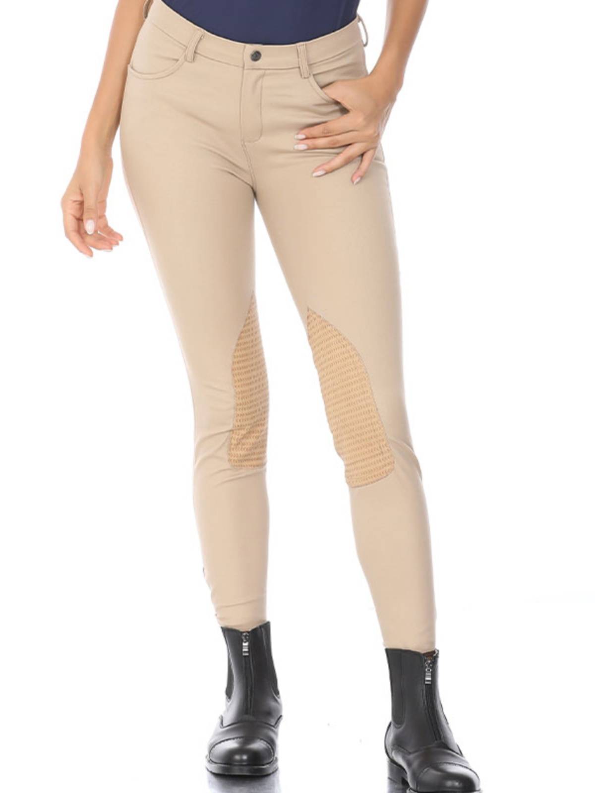 Quicken-silk-sliding training for field-riding coaches on horse-pants, mill-weave equipment