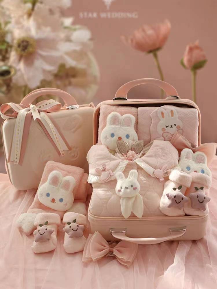 Newborn children meet gift box newborn baby clothes suits, gift high -end baby gift full moon gift winter female