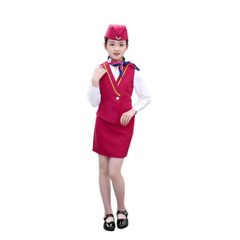 Children ’s flight attendant service for boys and girls, young pilots, pilot uniforms children's aviation photography plane performing clothing