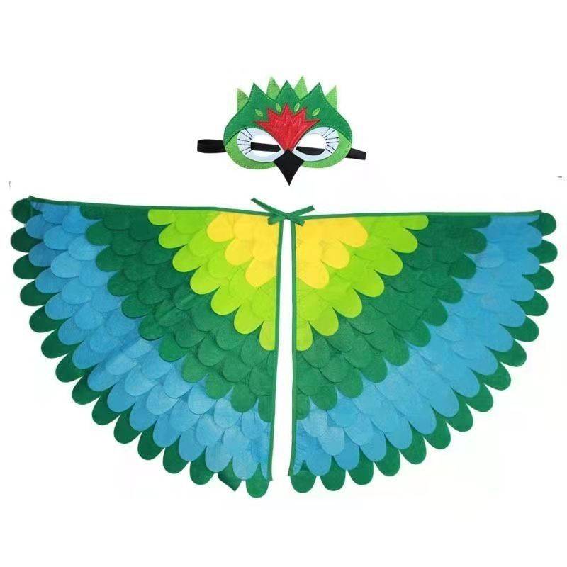 Fever wings Animal Bird Wing Set Cloak Peacock Parrot Halloween Funmelon Children's Performance Prop