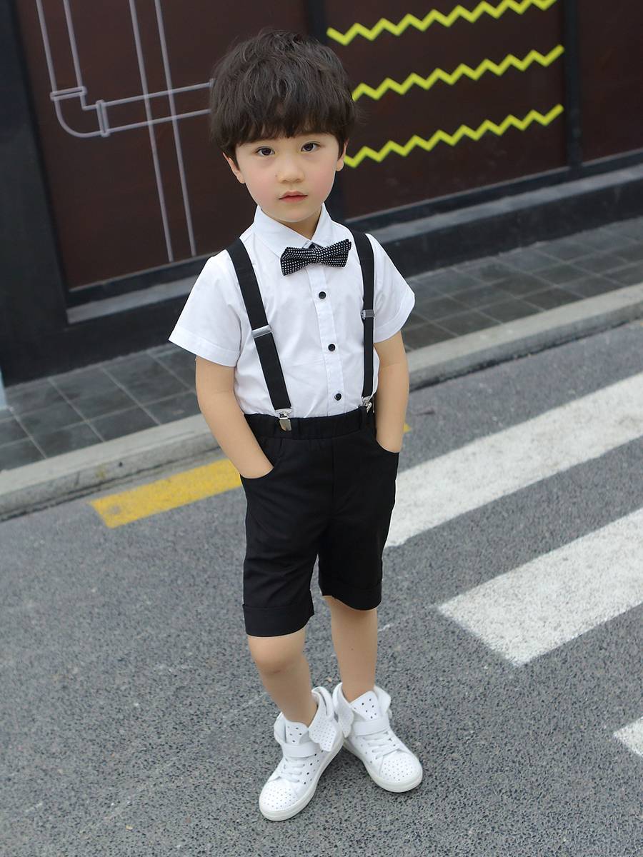 Children's dress boys' small suit suit summer handsome Yinglun wind host performed the flower boy boy format