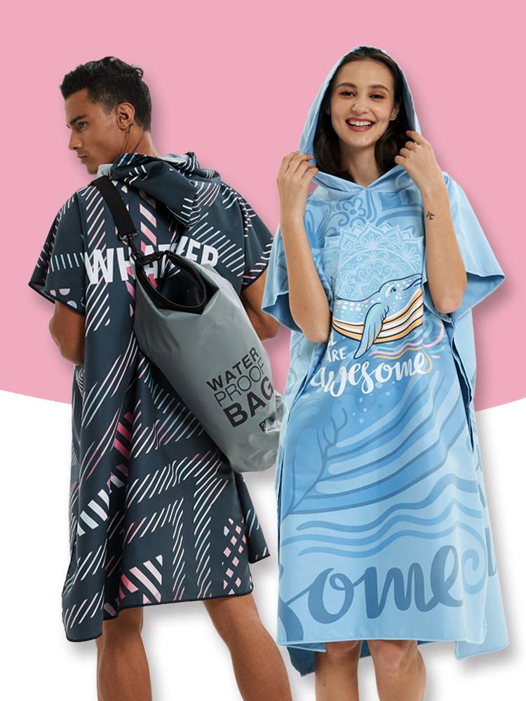Hotmango Speed Dry Towel Bath Towel Substance Conservation Coat Beach Change Bathrough Swimming Hot Spring Hot Spring Women