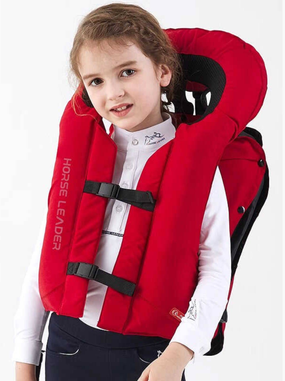 Children's inflatable equestrian nursing nursing all -weather equestrian vest protective vest horse riding safety light and safe armor