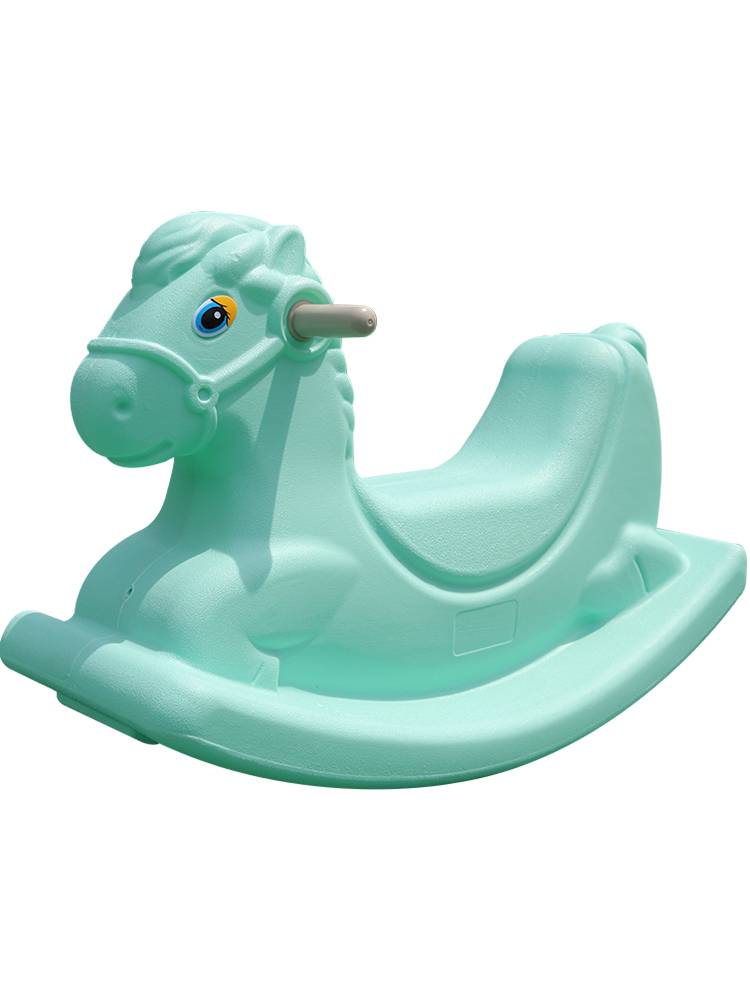 Kindergarten Trojan Children Plastic Riding Horse Champion Roasca toy Room Baby Riding Children's Horseing Children Outside Outside