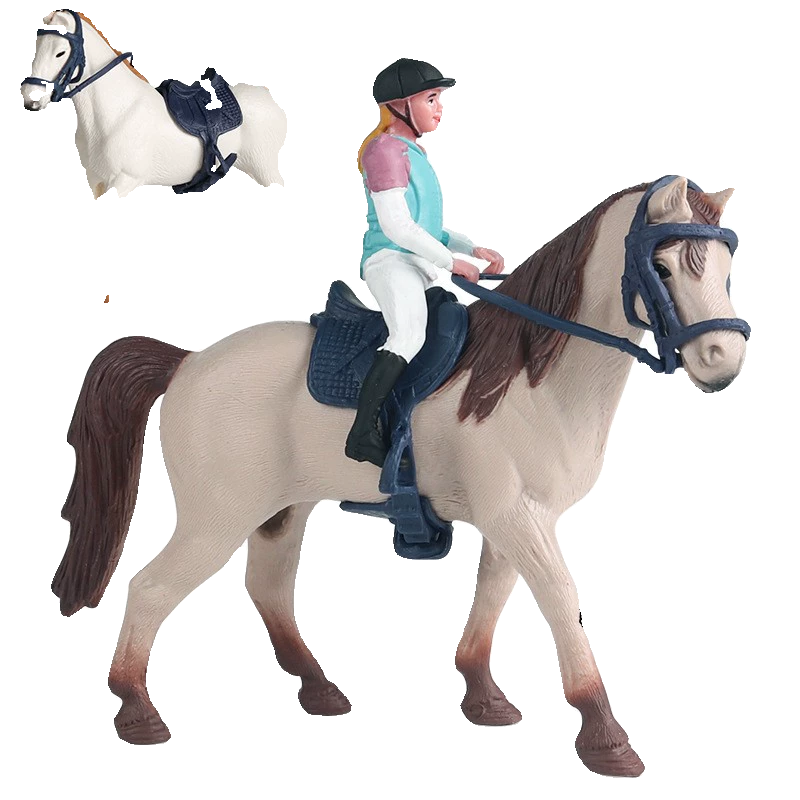 Children's Toy Simulation Animal Model Set Knight Racecourse Crossing Home Farm Farm Car Scene Slash Cognition