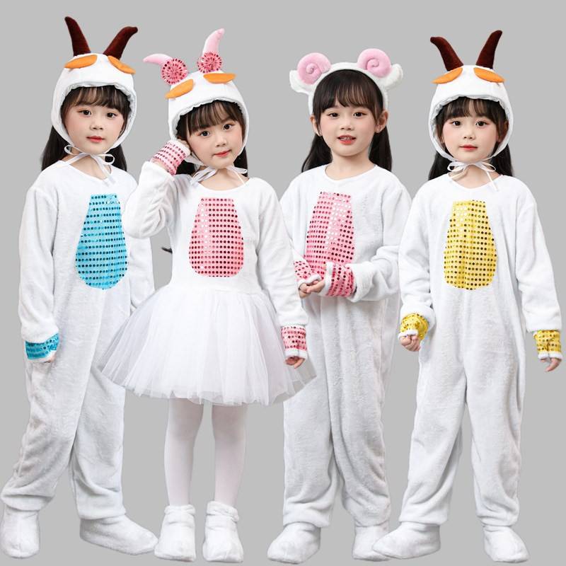 Children's animal lamb performance service sheep performance clothing Mianyang goats like foreign gray wolf modeling conjoined clothing