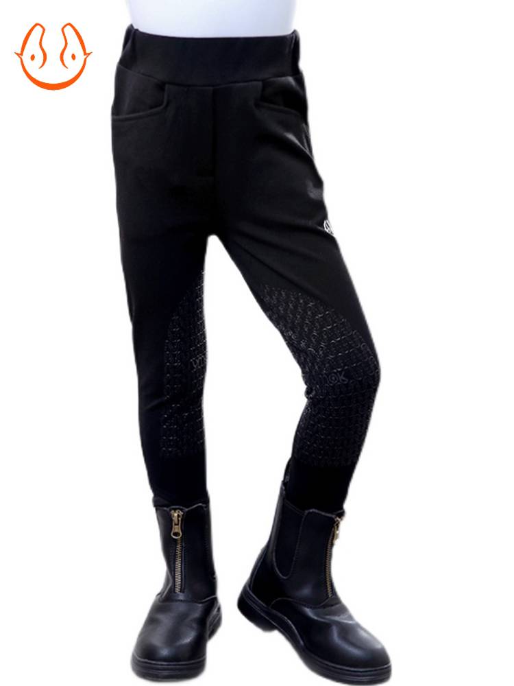 Yuema Hui Children's Equestrian Equipment High Porcelain Four Seasons Permanent Silicon Gel Horse Pants Equestrian Pants Clothing Girls
