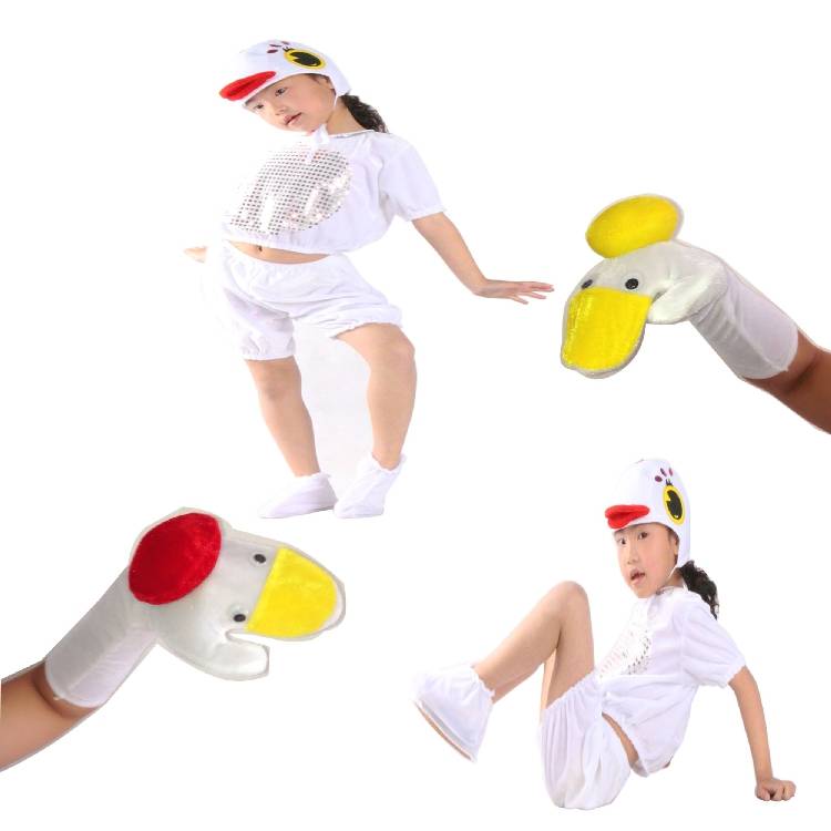 White Goose Clothing Big White Goose Cartoon Animal Clothing Yongs Goose Hand Gloves Children's Dance Clothing