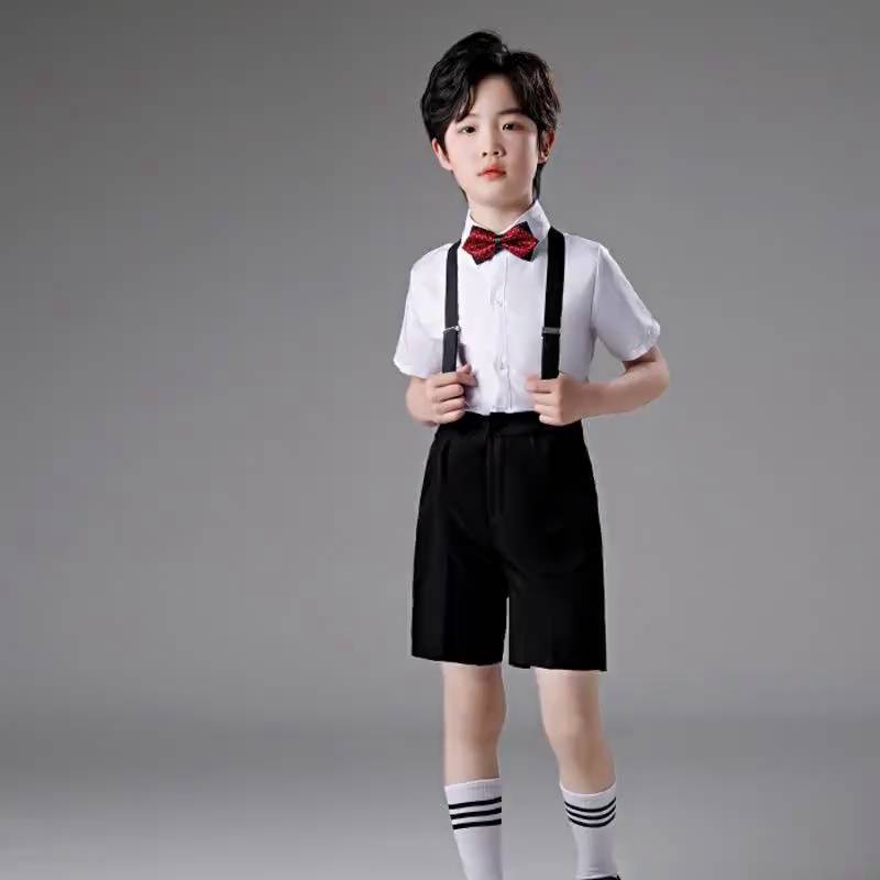 Boys suit suit flower girl dress back pants piano performance chorus recitation kindergarten graduation performance service