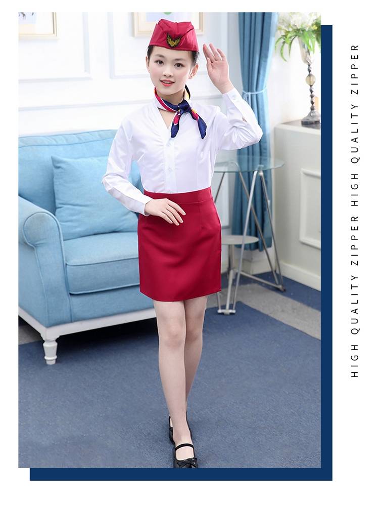 Children's Air Sister Captain Uniform Pilot Set Aviation Airlines Performance Service Kindergarten Air Performance Service
