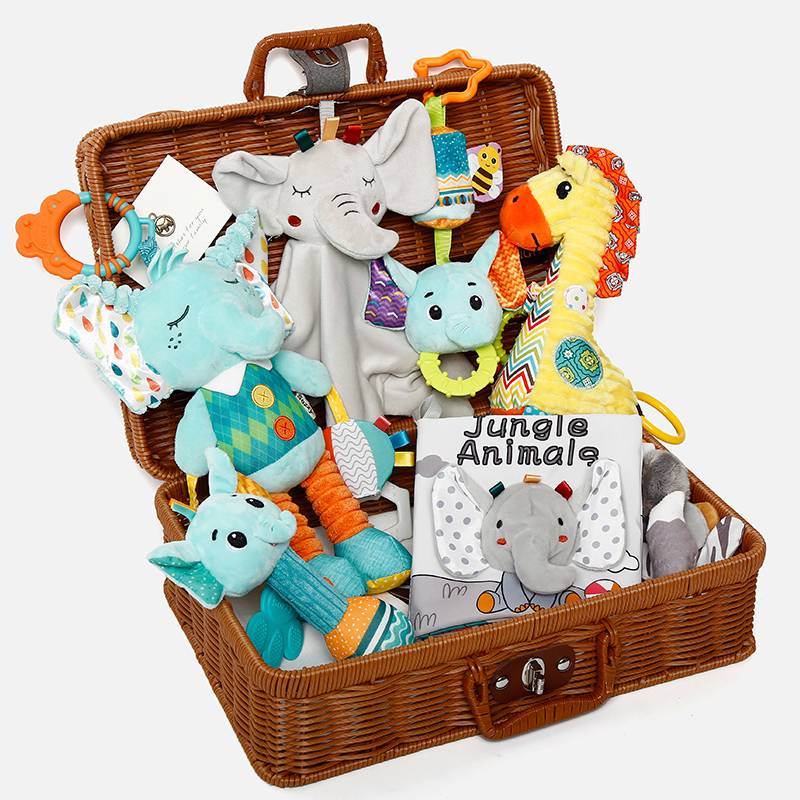 Newborn baby soothing toy gift full moon baby giving gift box gift box lion set year old gift