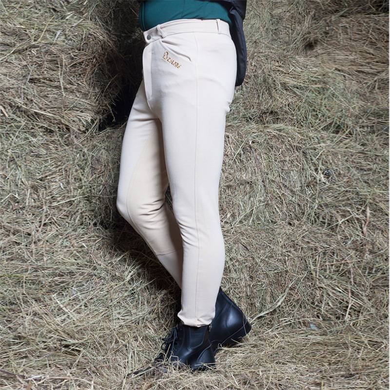 Eight -foot dragon men's beige horses horses horse pants riding pants elastic fabric spring autumn breathable sweat absorption riding equestrian equestrian