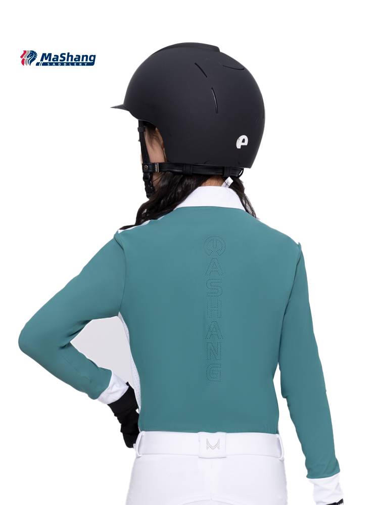 Mashang Horse Parlot T -shirt Girls Cycling Pats Breathable Equestnicism Long Short Sleeve Knight Equipment