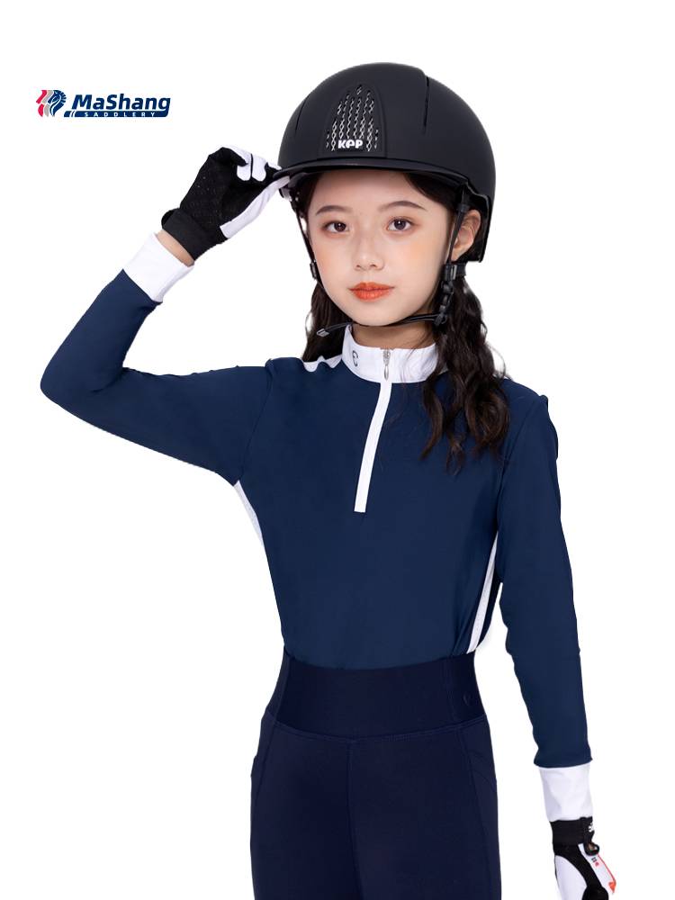 Mashang Horse Parlot T -shirt Girls Cycling Pats Breathable Equestnicism Long Short Sleeve Knight Equipment