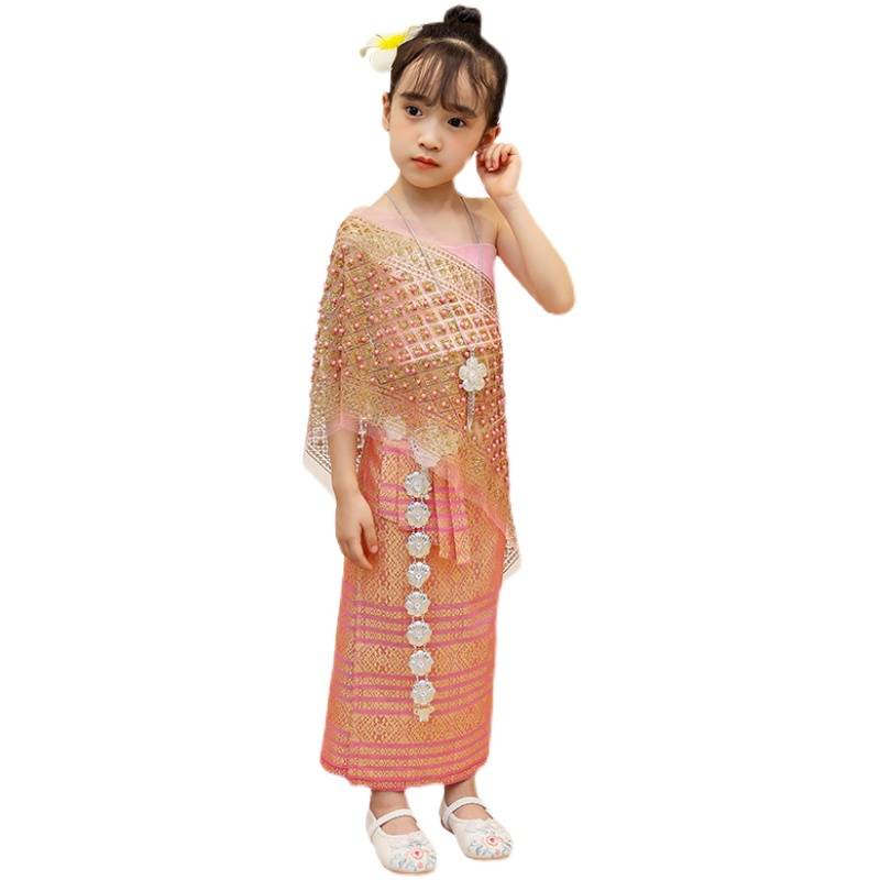 Picna Travel Photo Dai Costume Liuyi Children's Performance Server Thai style Dai skirt sleeve