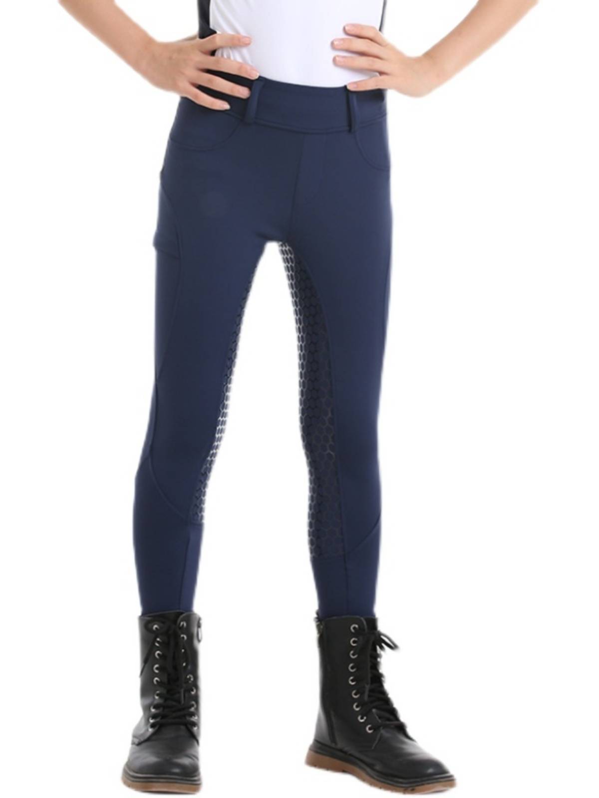Silicone High Bullet Equestrian Pants Spring and Summer Children's Breath Ride Training Pants Knight Clothing Full Plastic Marma Pants