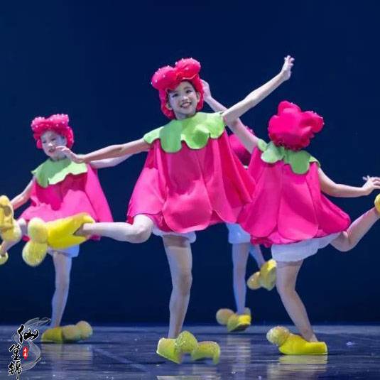 Xiaohe Fengci will sing children's performances for children and girls perform new cute dance clothing