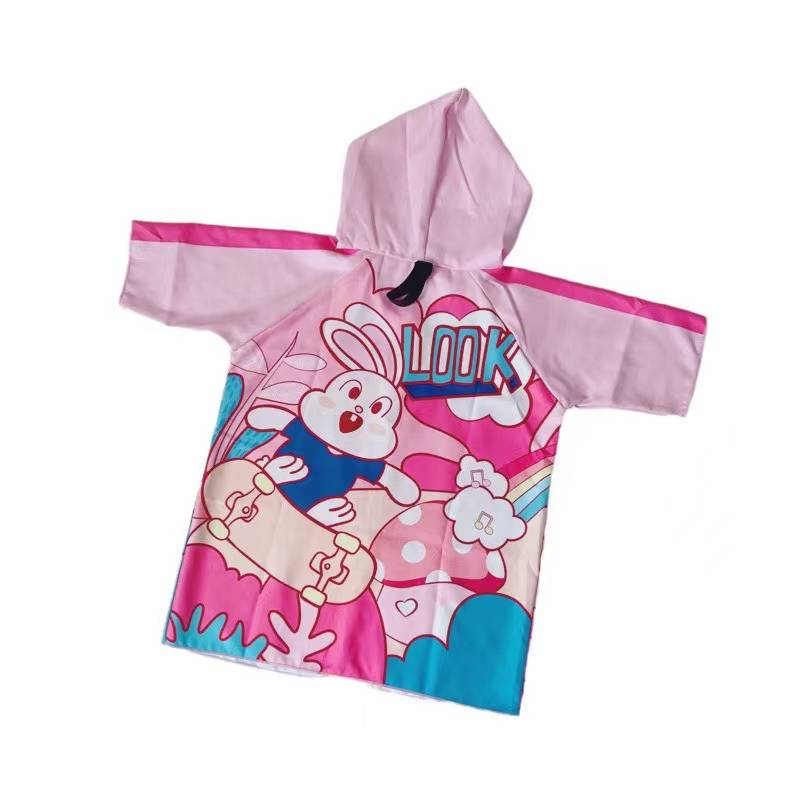 Amber male and female bathrobe, water absorption, fast -drying hot spring bath cartoon, cute towel cloak, swimming beach towel